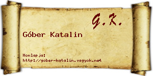 Góber Katalin névjegykártya