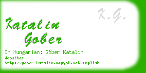 katalin gober business card